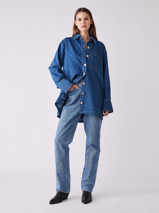 Unhidden Denim Shacket