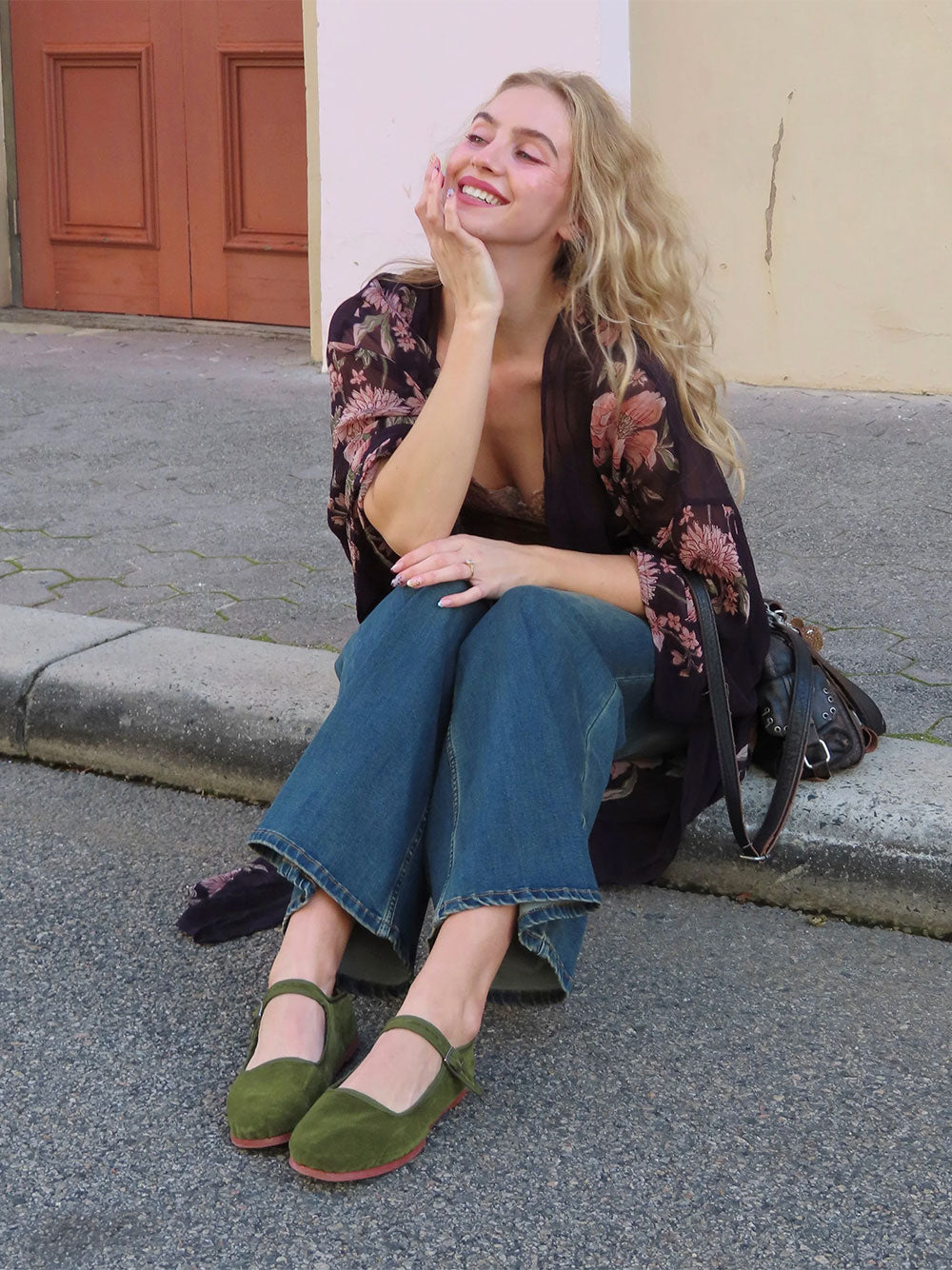 Velvet Shoe - OLIVE
