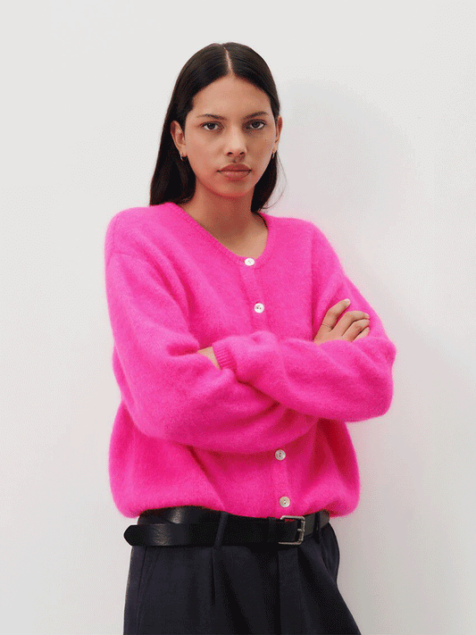 Vitow Cardigan - FLURO PINK