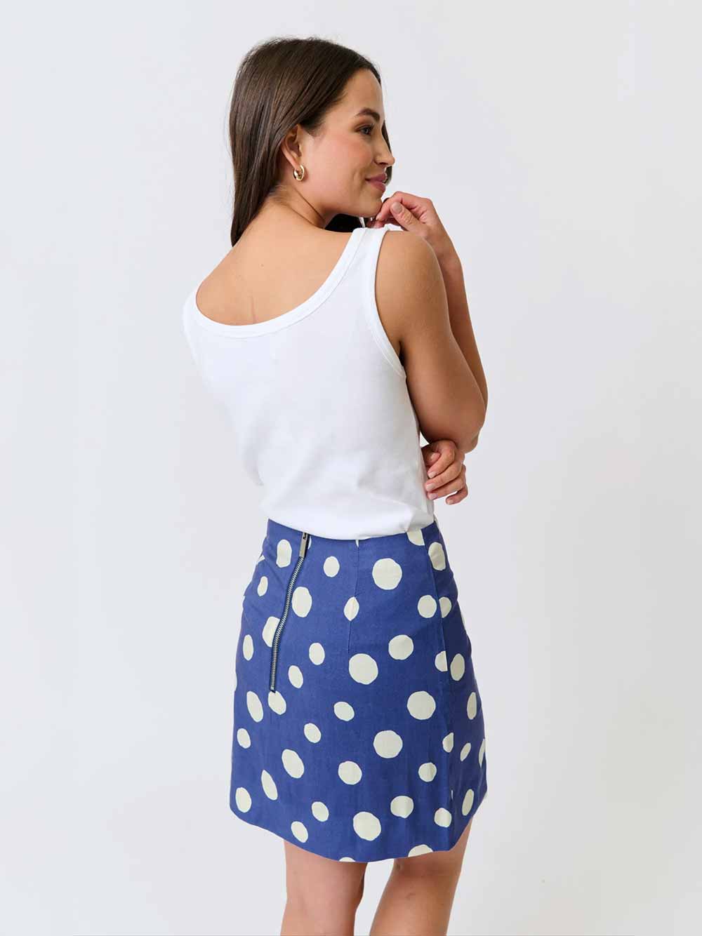 Zyla Mini Skirt - BLUE SPOT
