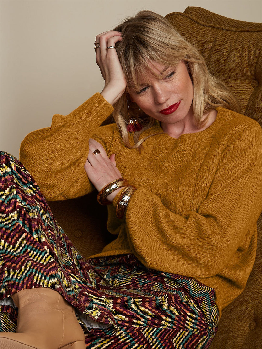 Raglan Top Atlantis - MUSTARD