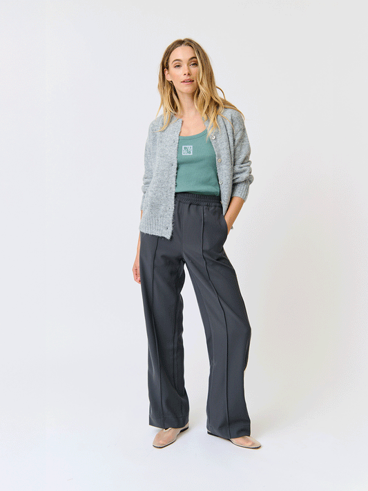 Weston Pant - STEEL/CREAM