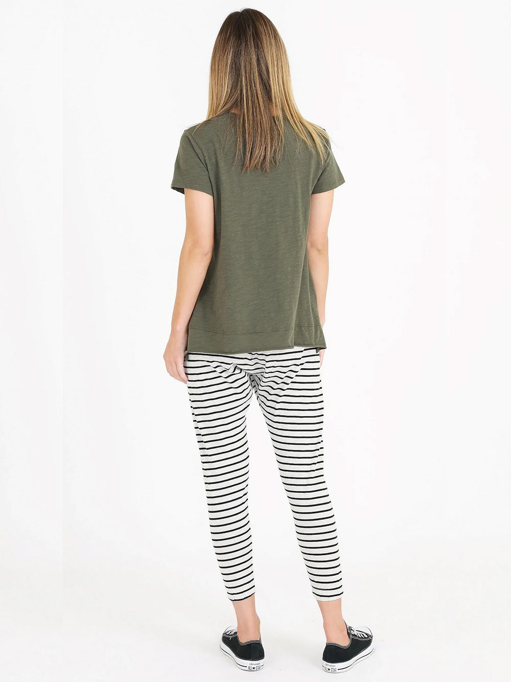 Austin Scoop Neck Tee - KHAKI