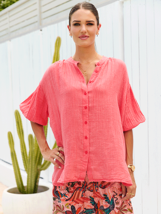 Avery Shirt - CORAL