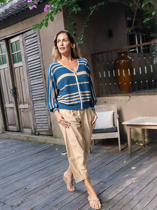 Barrel Leg Trousers - PEANUT BUTTER
