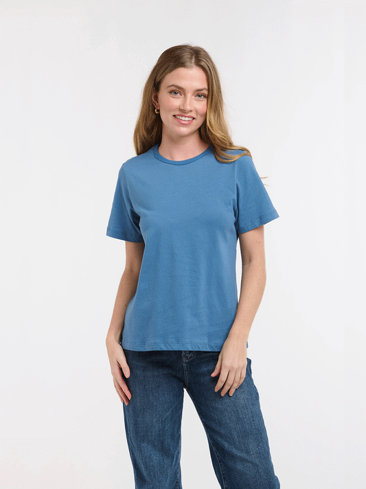 Crew Neck Tee - DENIM