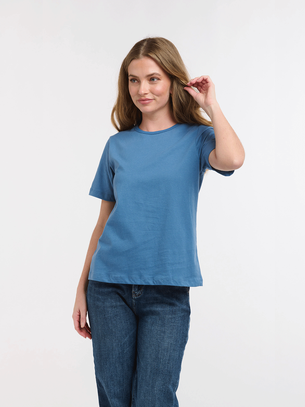 Crew Neck Tee - DENIM