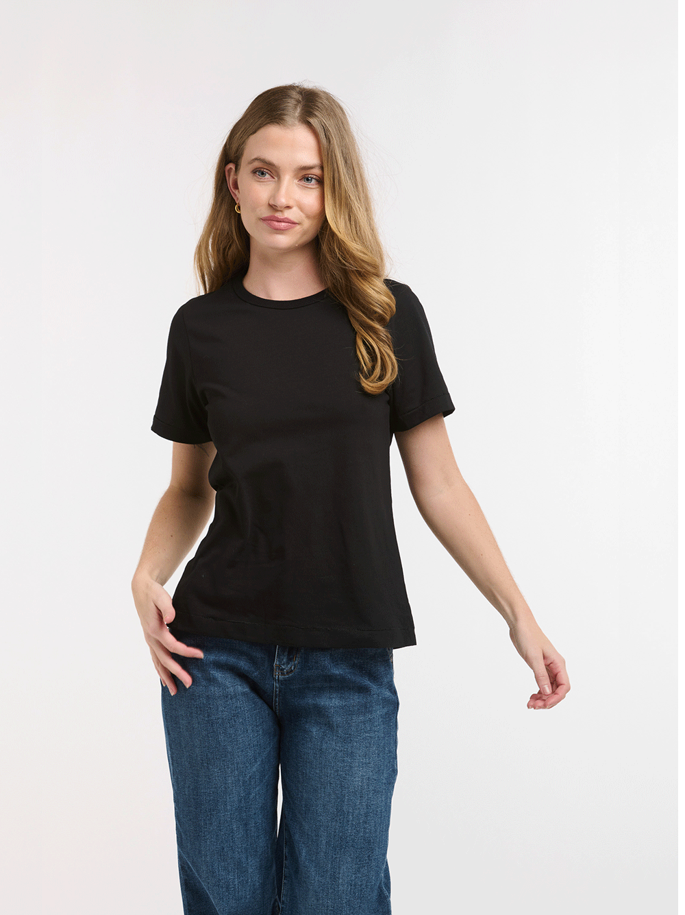 Crew Neck Tee - BLACK