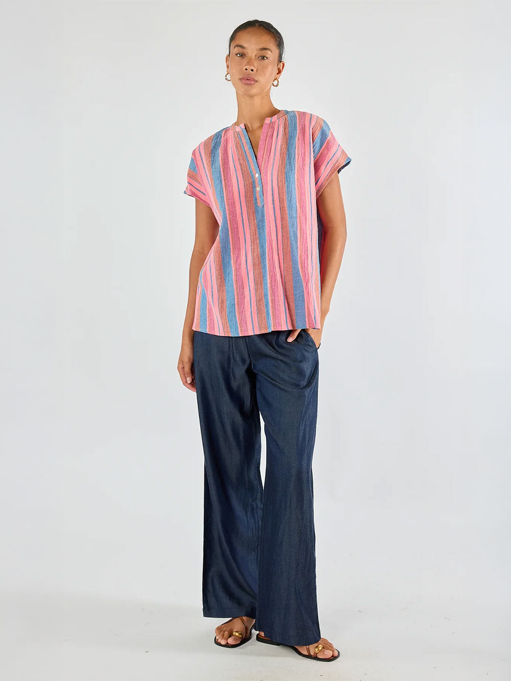 Basque Top - BLUE