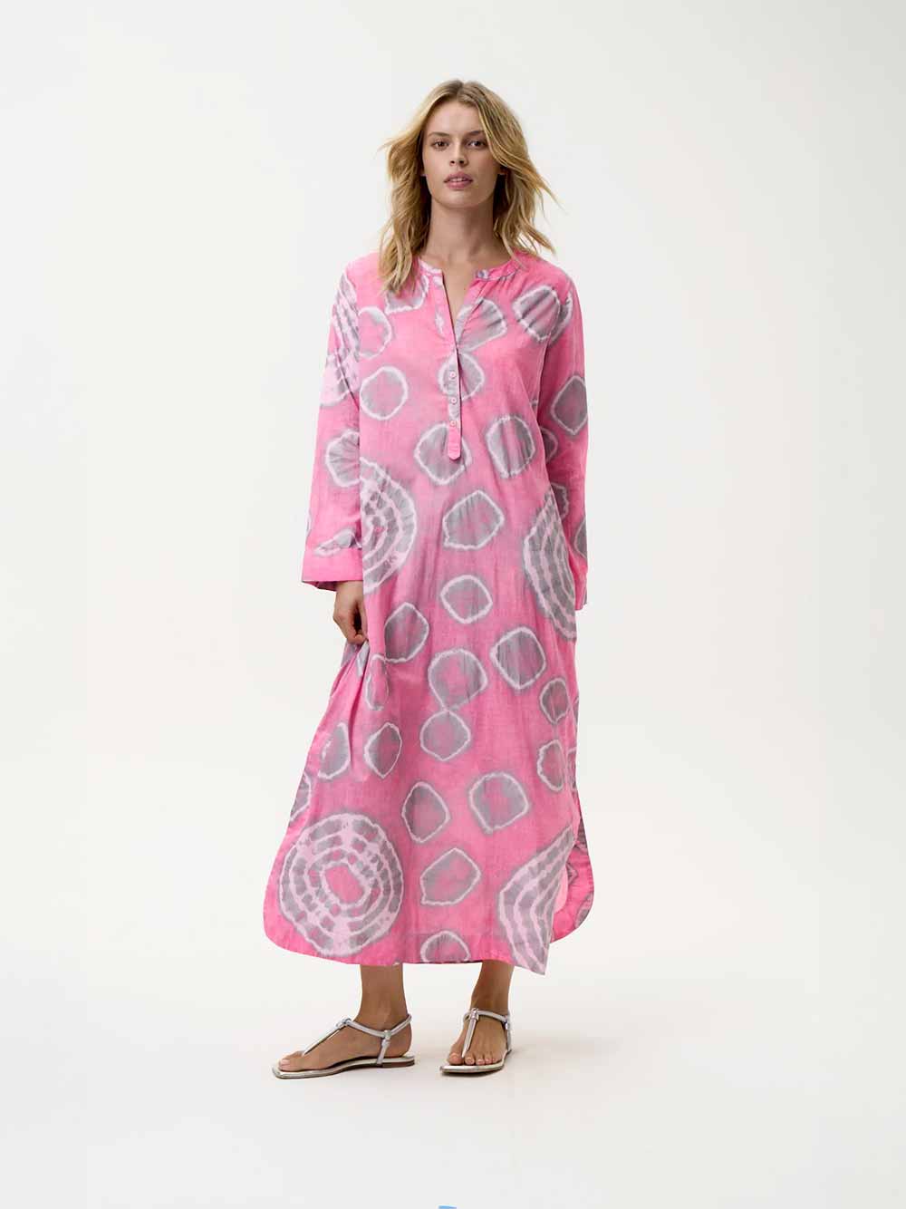 Bazaar Kaftan Dress - MOROCCAN FOIL PRINT - HOT PINK