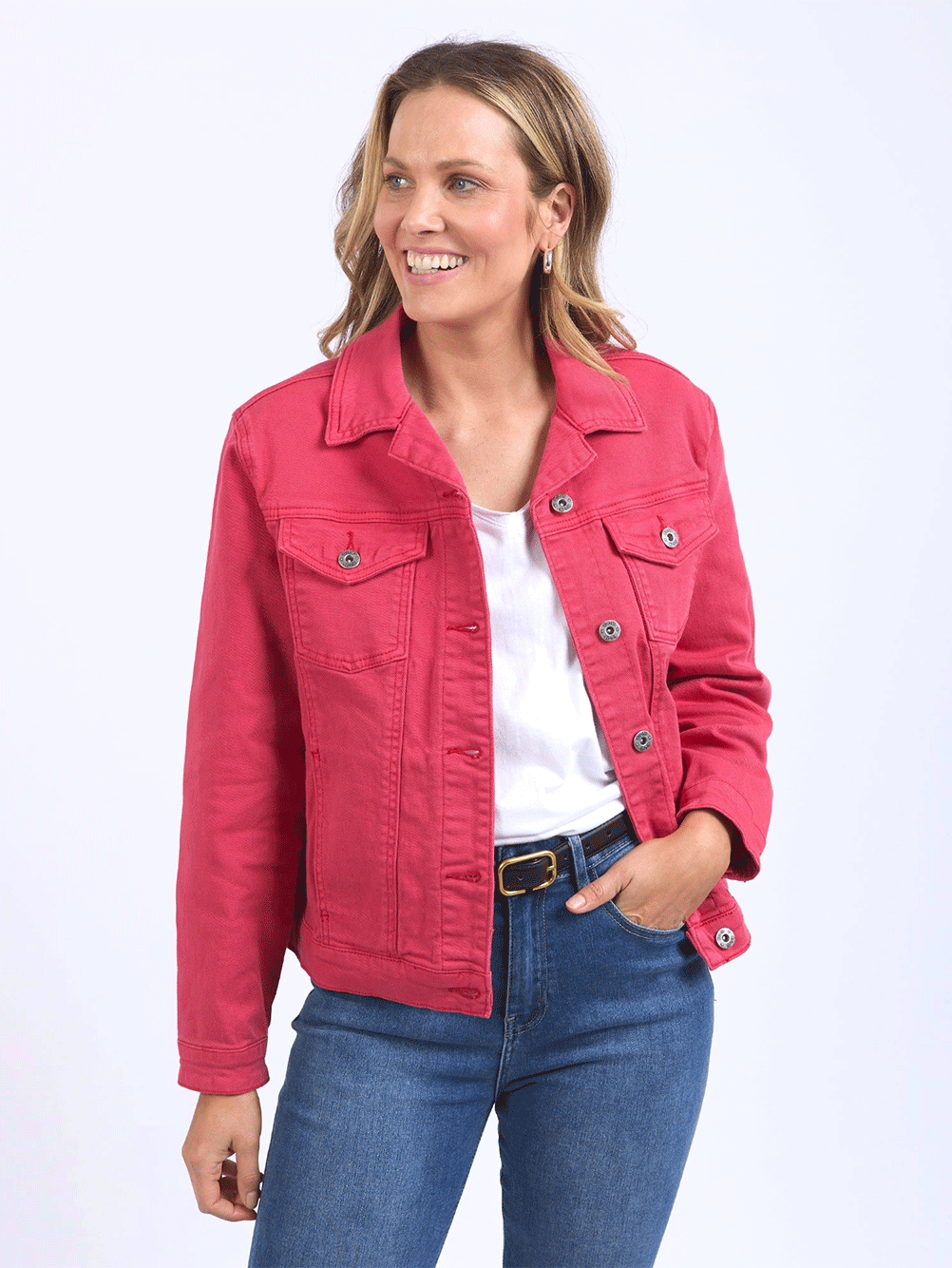 Tilly Denim Jacket -  BITTERSWEET RED