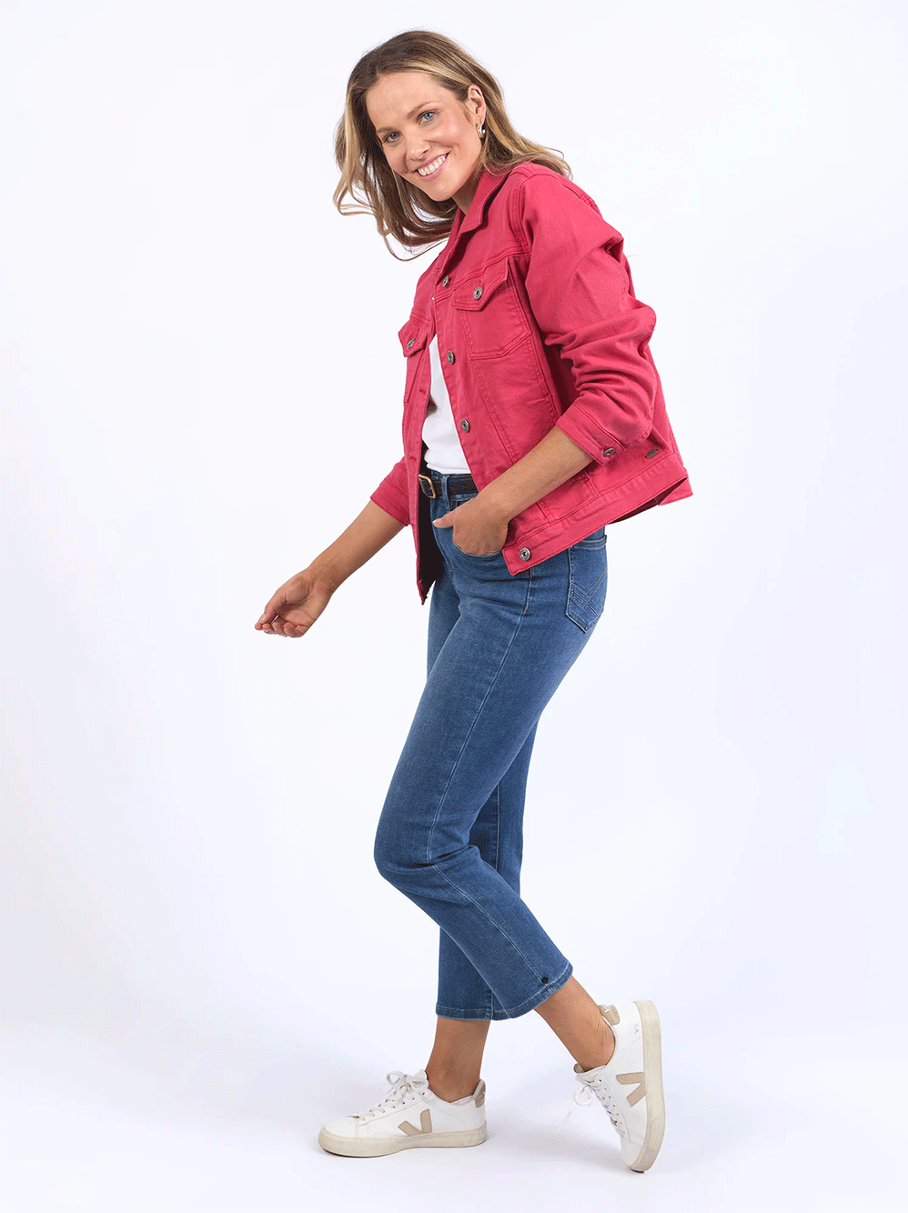 Tilly Denim Jacket -  BITTERSWEET RED