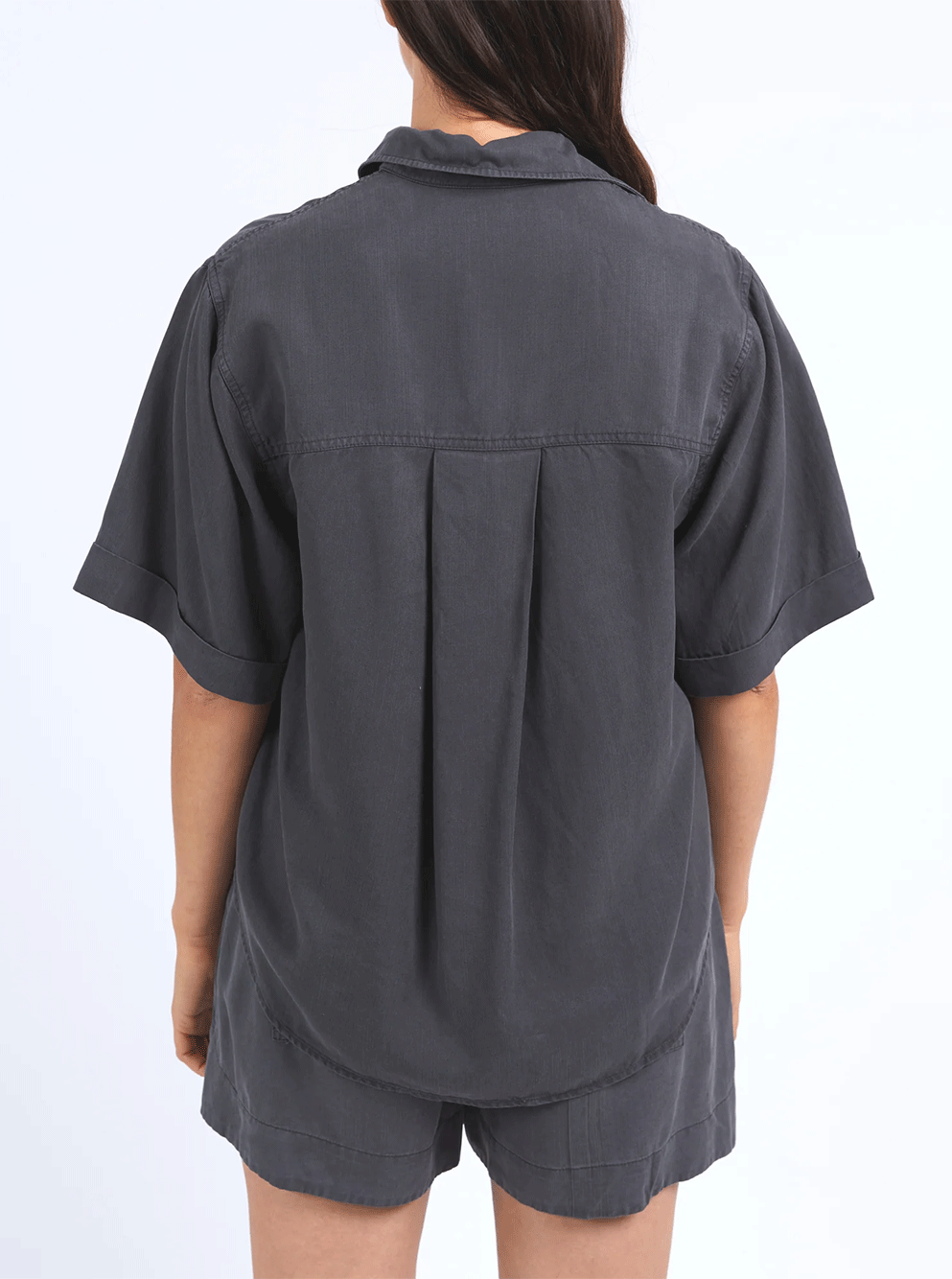 Bliss Washed Shirt - WASHED CHARCOAL