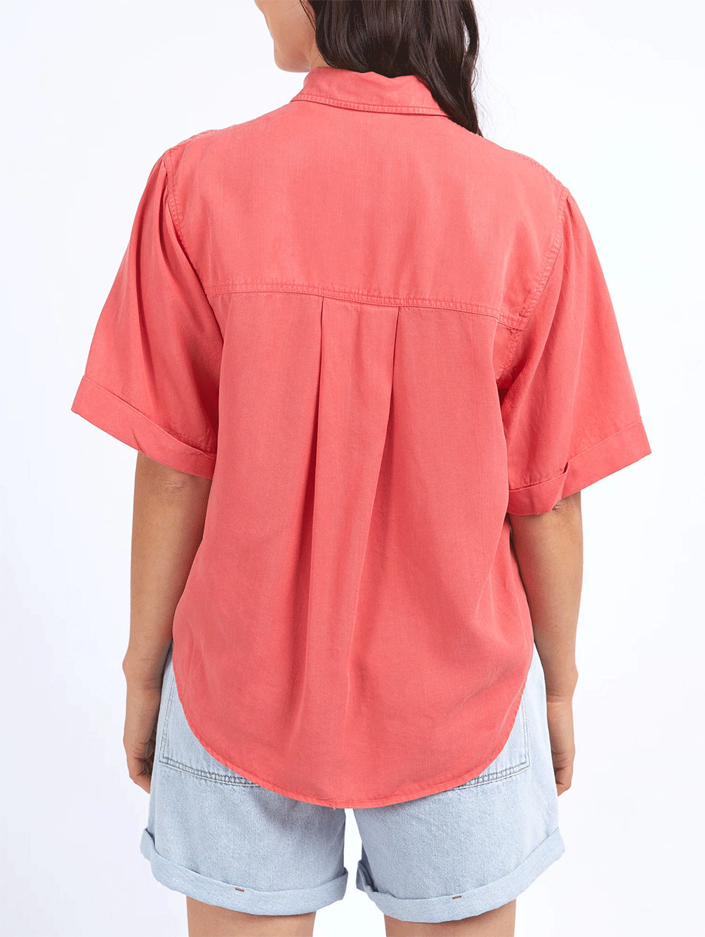 Bliss Washed Shirt - WATERMELON CRUSH