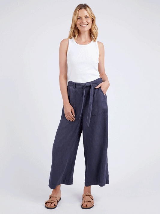 Bliss Washed Pants - NAVY