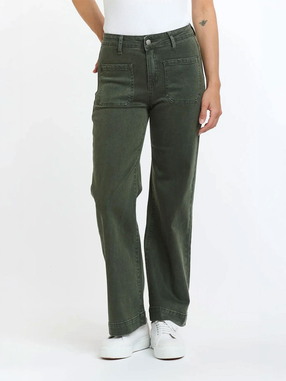 Bobbi 7/8 Jeans - MILITARY