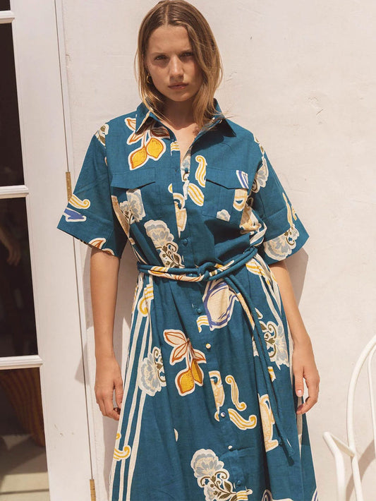 Cannes Dress - BLUE TANGIER