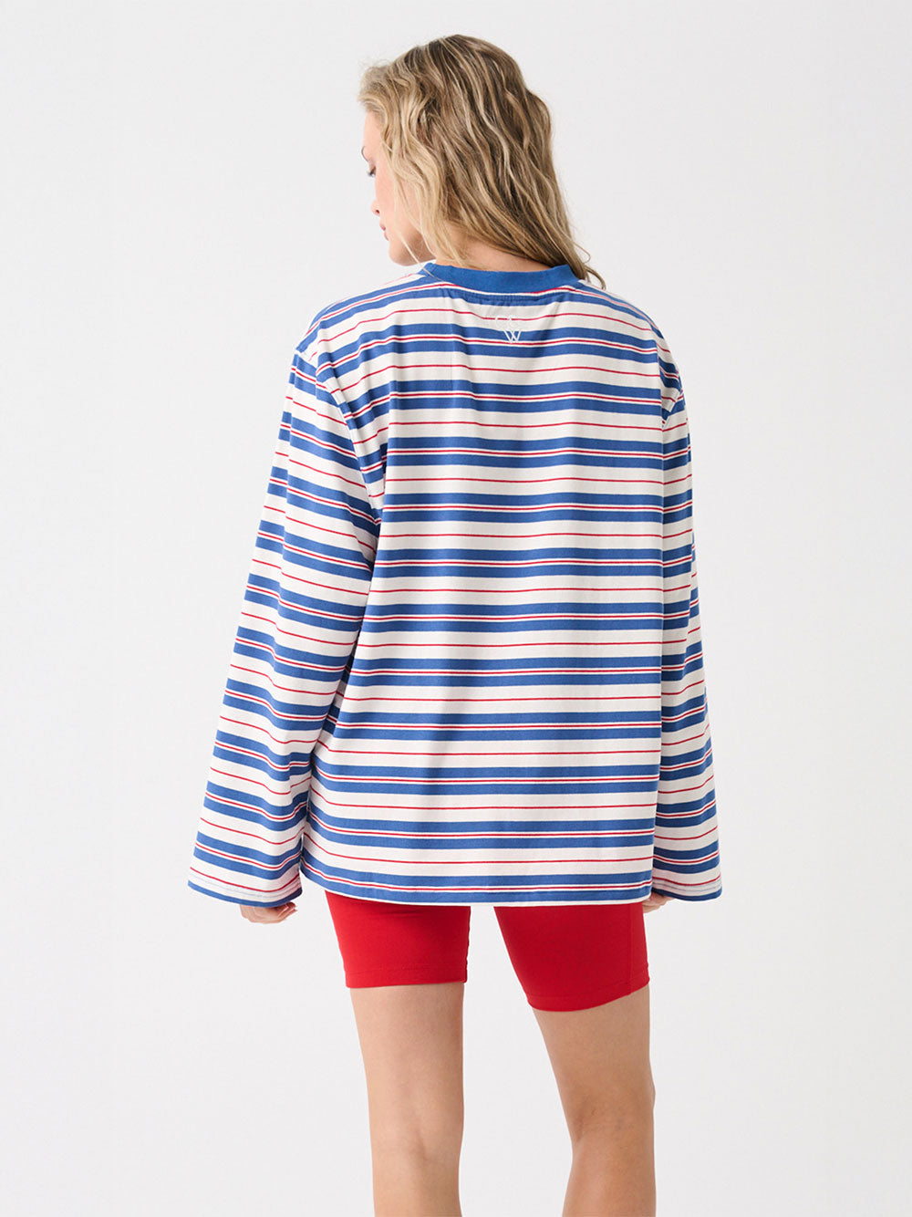 Carter Long Sleeve - RED/SLATE STRIPE