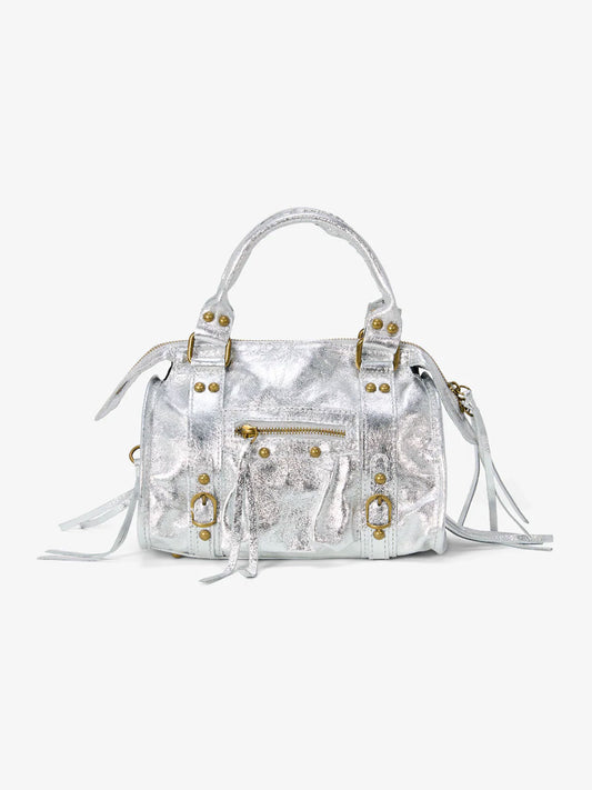 Cartiar Mini Leather Bag - SILVER