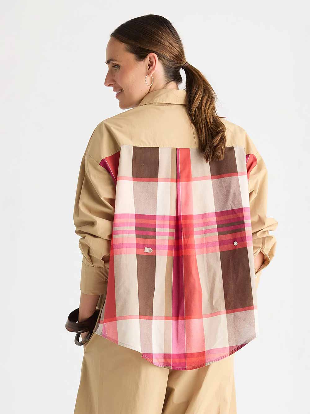 Checked Back Shirt