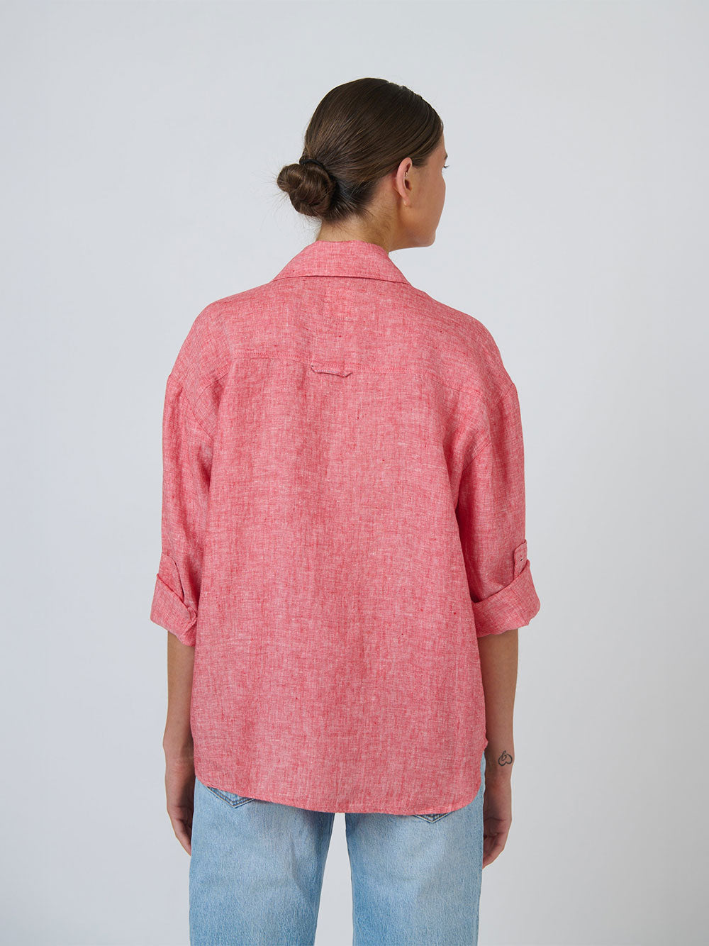 Linen Long Sleeve Shirt - CLOWN