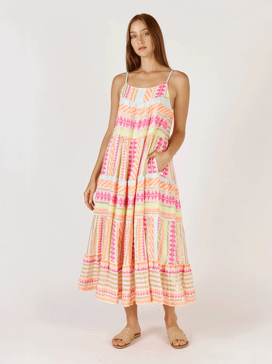 Corfu Maxi Dress - NEON