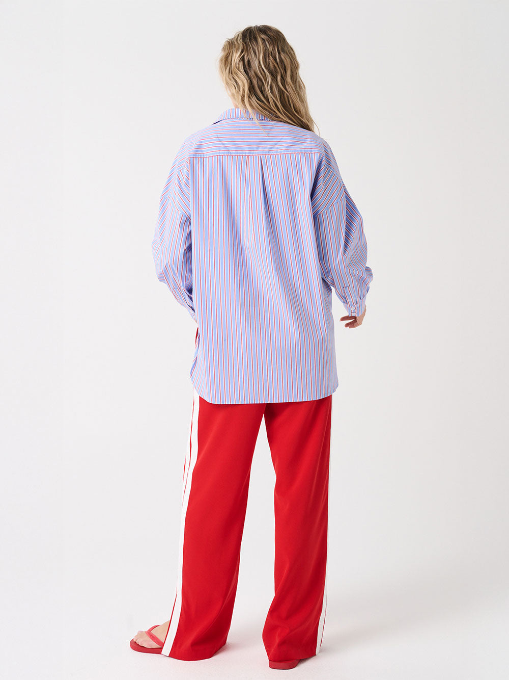 Darby Shirt - BLUE/RED STRIPE