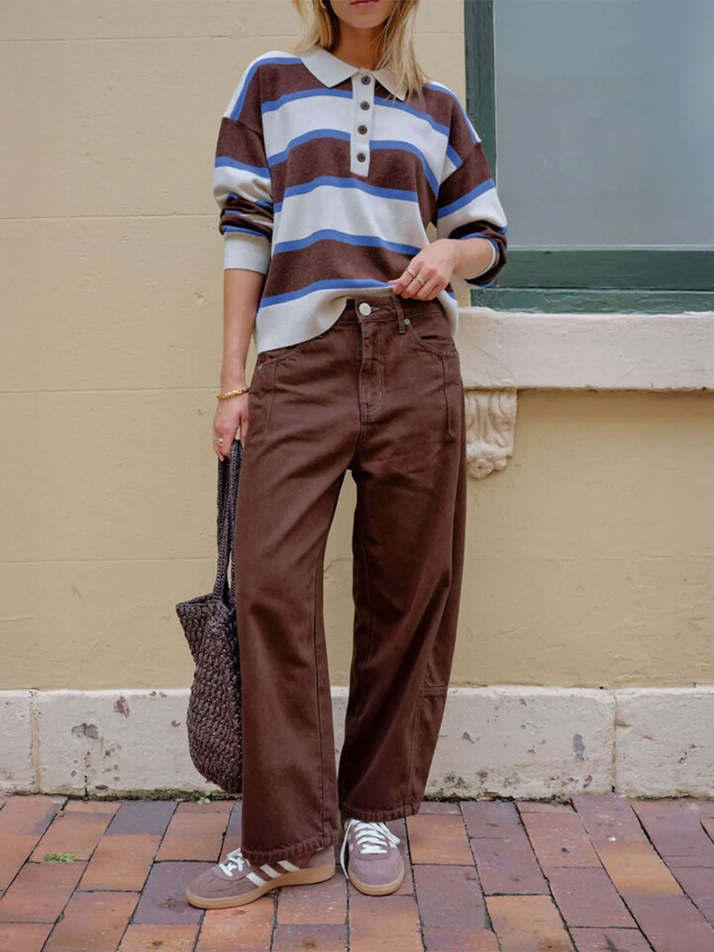 Demi Barrel Jean - BITTER CHOC