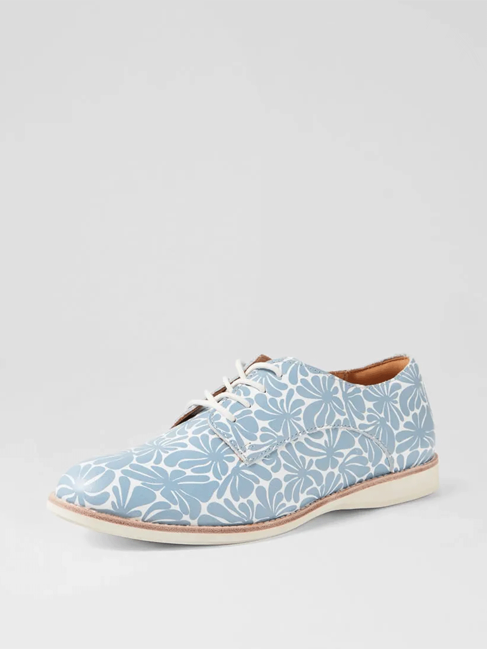 Derby Blue Flower Shoes