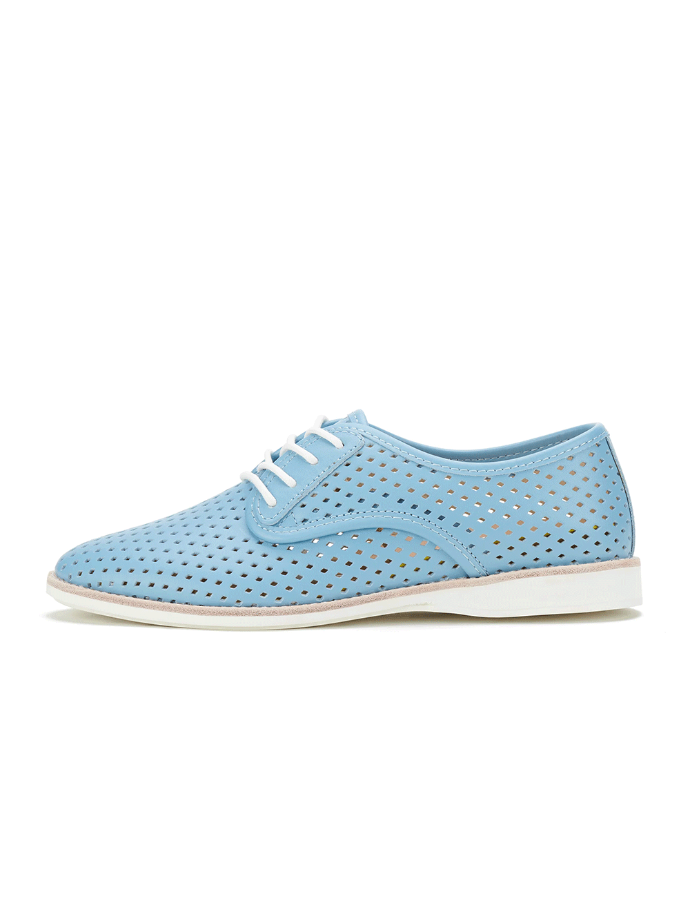 Derby Punch Shoe - STEEL BLUE