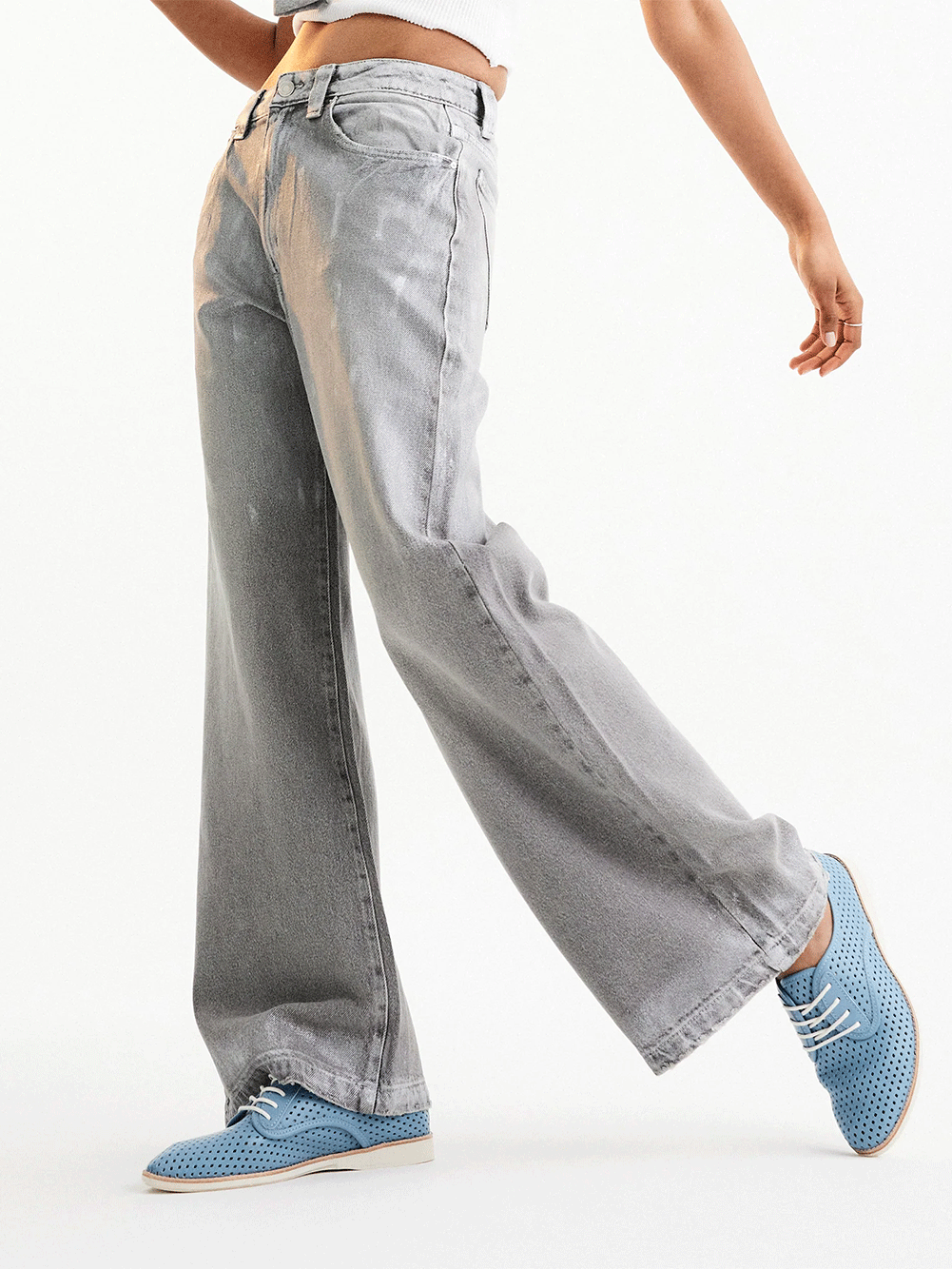 Derby Punch Shoe - STEEL BLUE