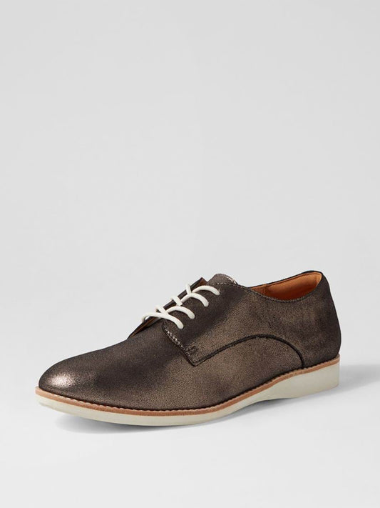 Derby Distressed Pewter Shoes