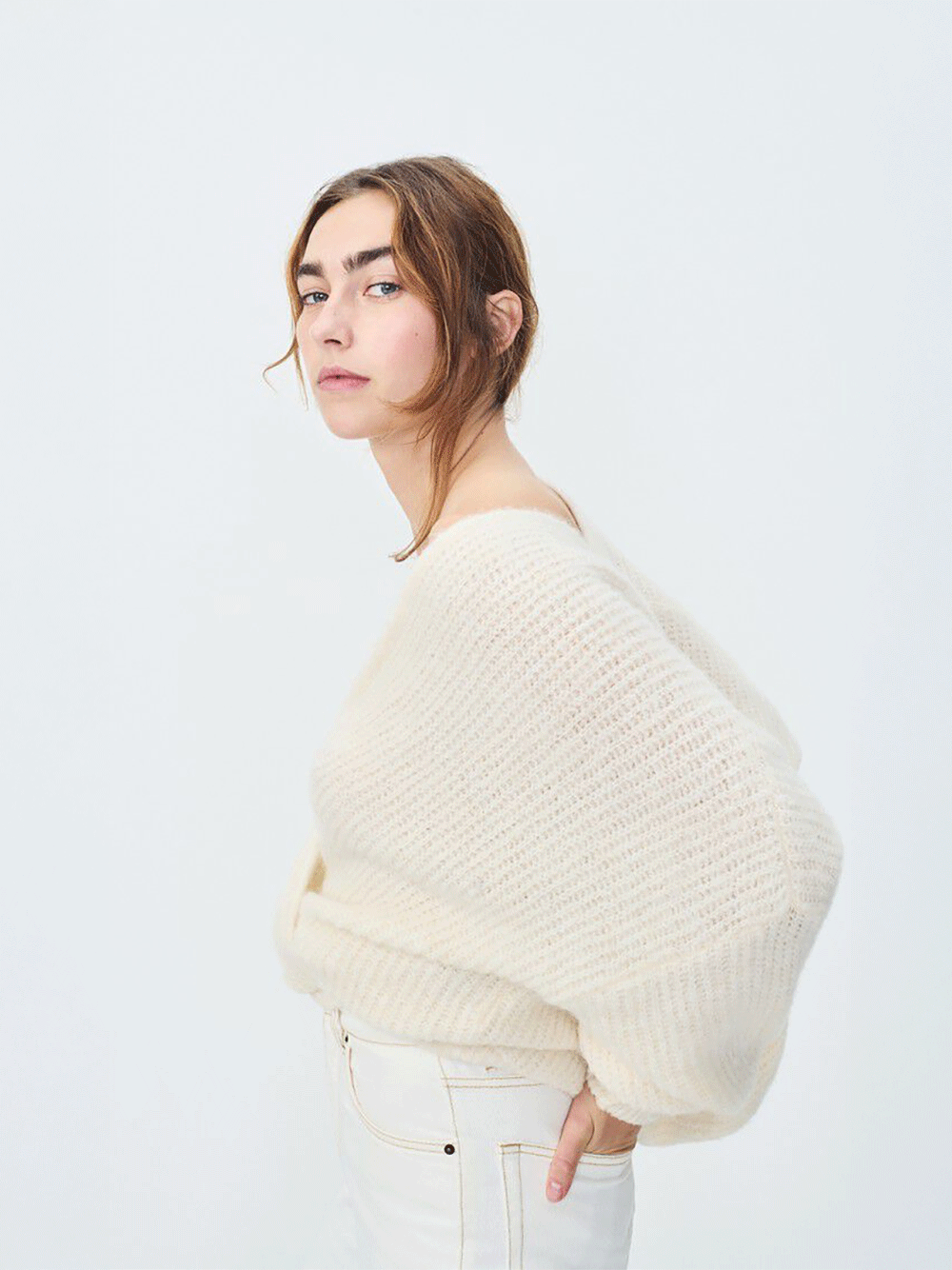 East Cardigan -  MOTHER OF PEARL MELANGE