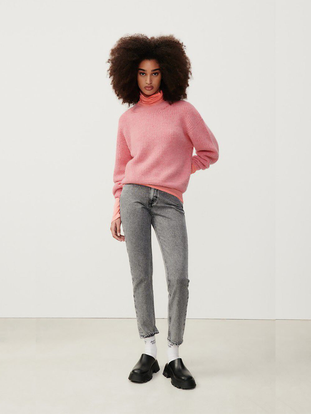East Round Neck Pullover - ORCHID MELANGE