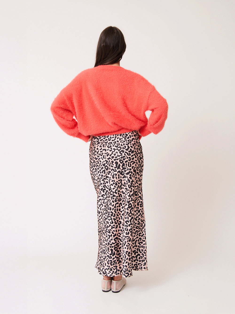 Millie Slip Skirt - NEUTRAL LEOPARD