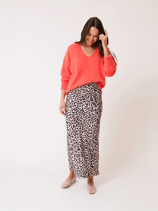 Millie Slip Skirt - NEUTRAL LEOPARD