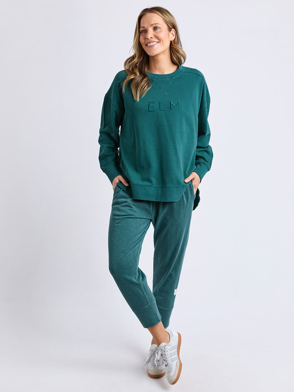 Established Crew Neck Sweater - TEAL