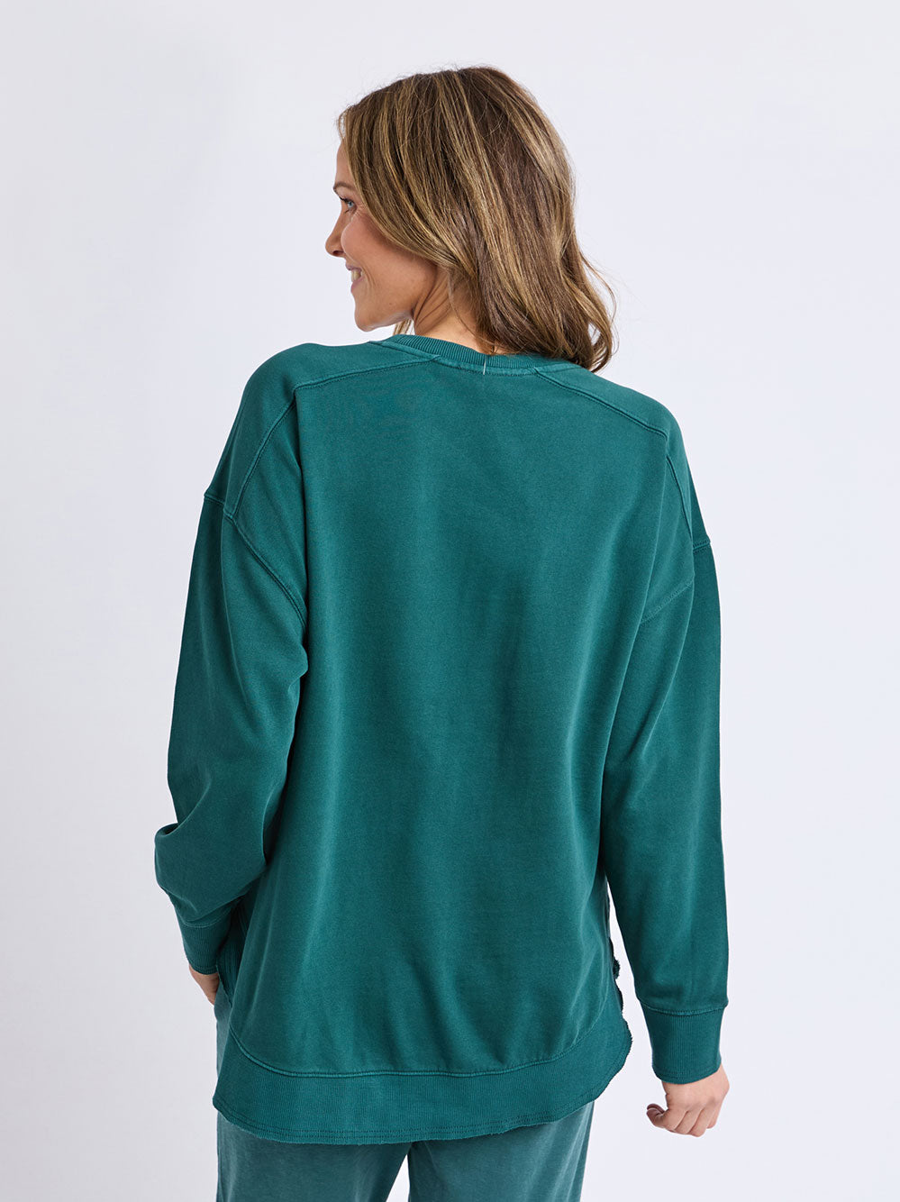 Established Crew Neck Sweater - TEAL