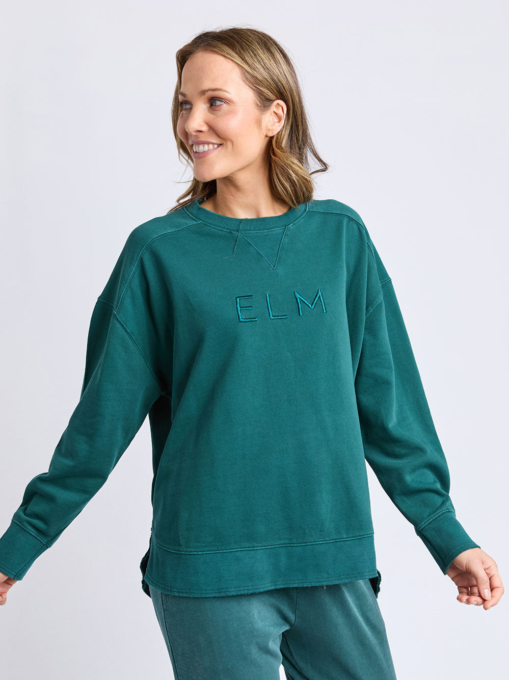 Established Crew Neck Sweater - TEAL