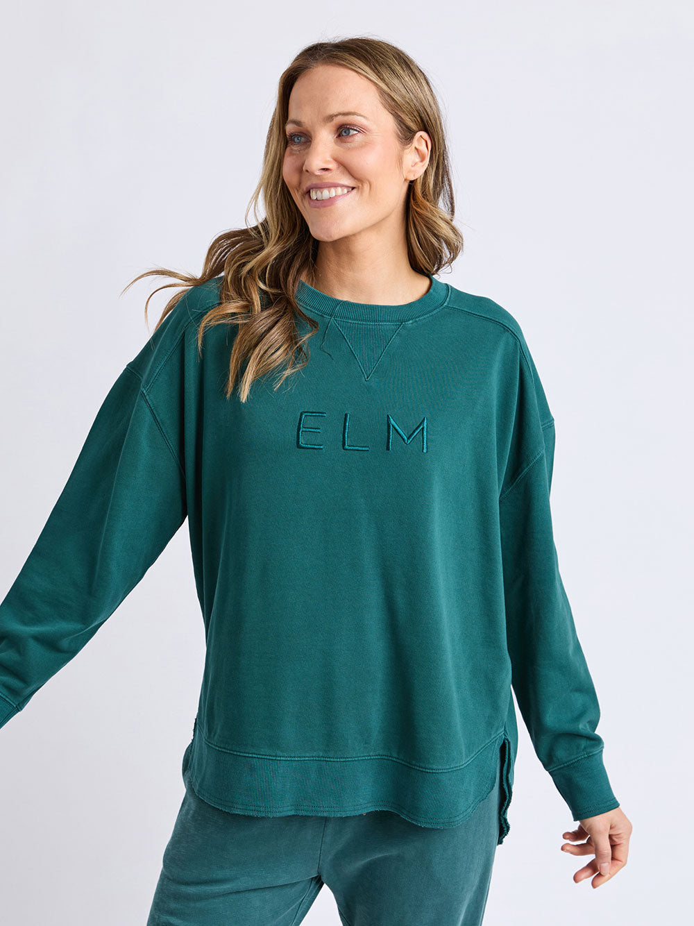 Established Crew Neck Sweater - TEAL