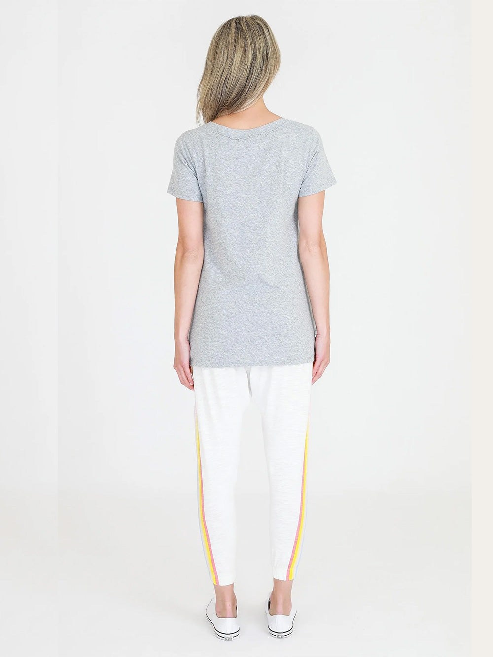Frankie V-Neck Tee - GREY