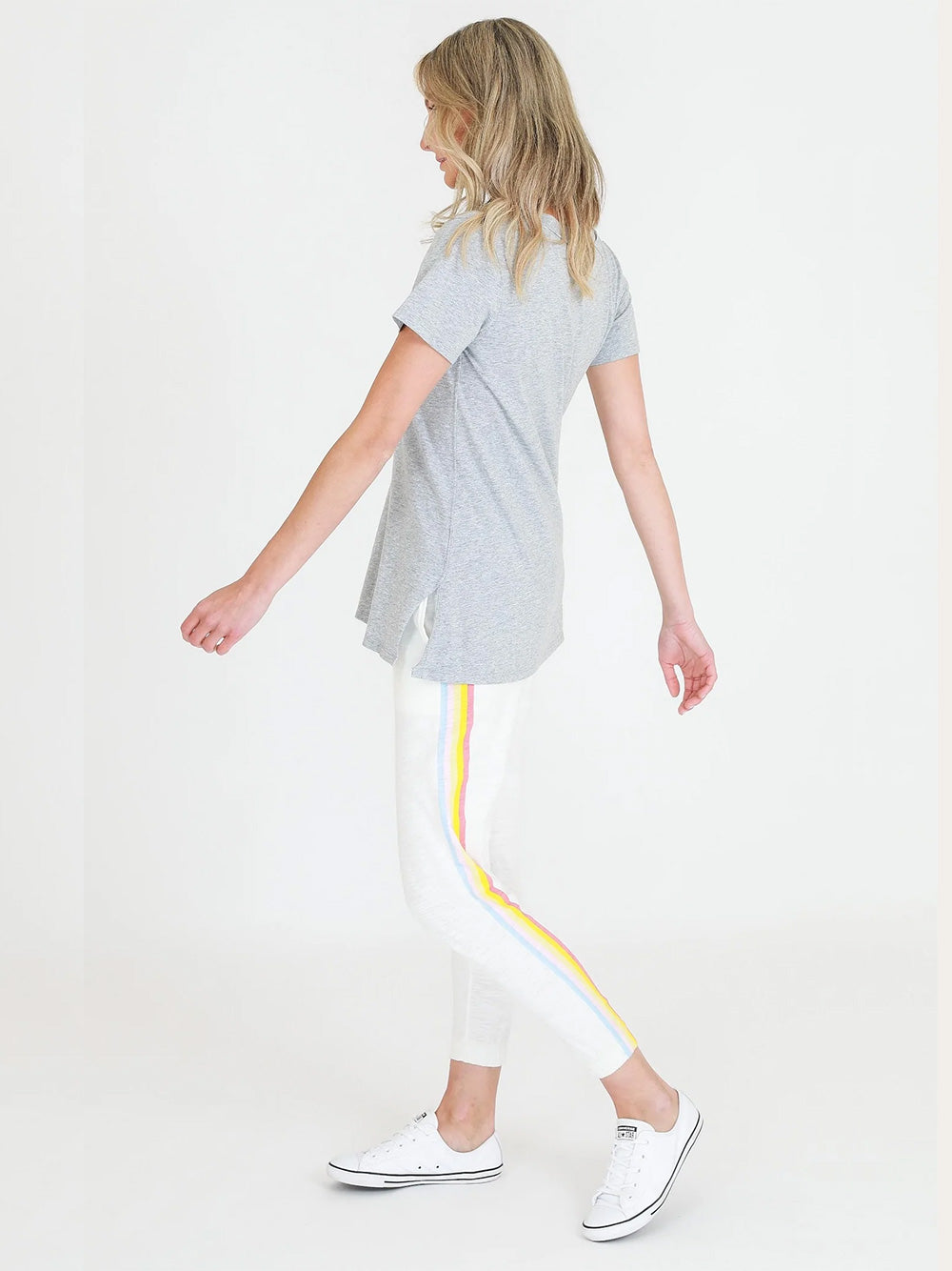 Frankie V-Neck Tee - GREY