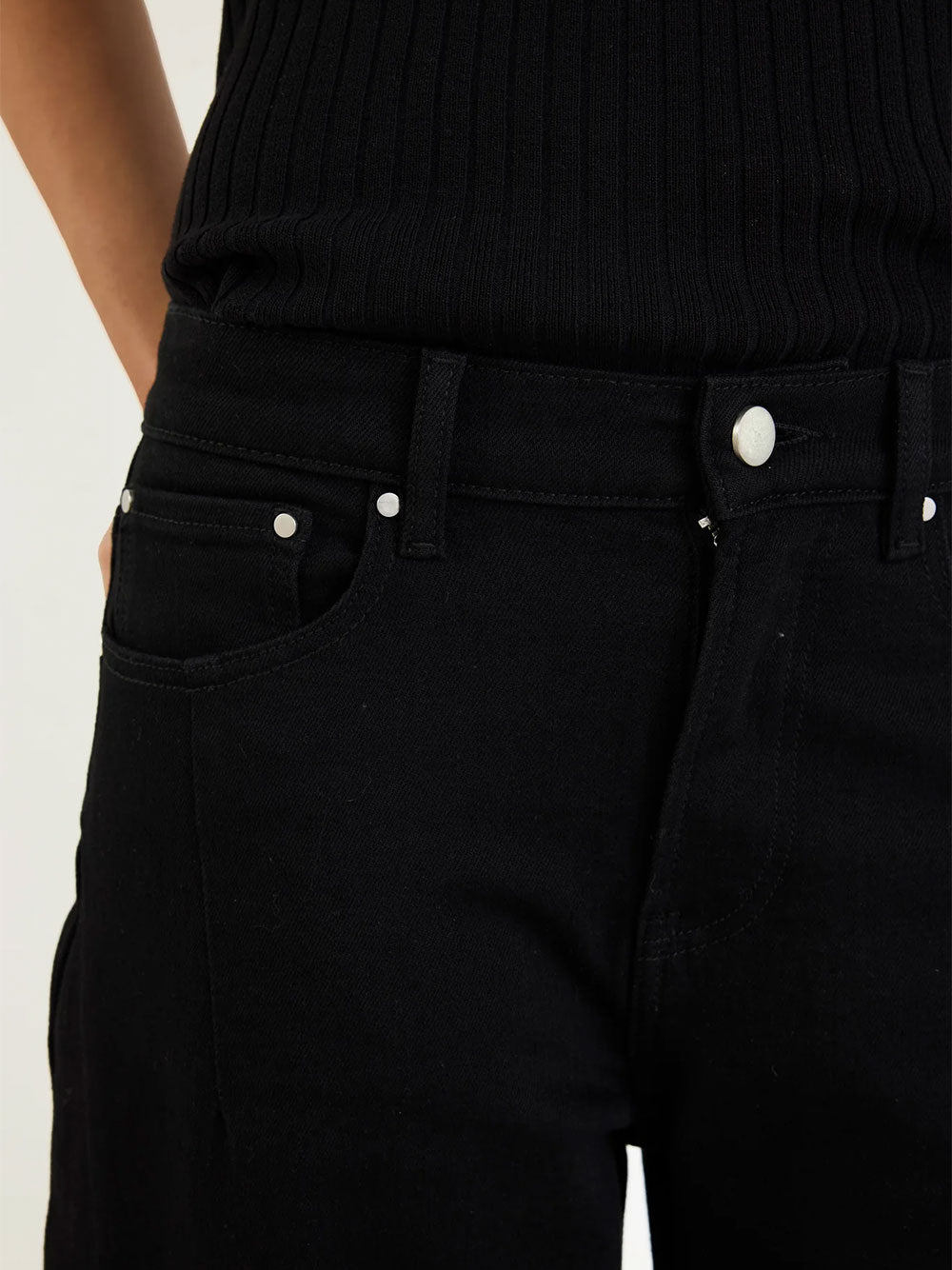 Graduate Stretch Barrel Jeans - BLACK