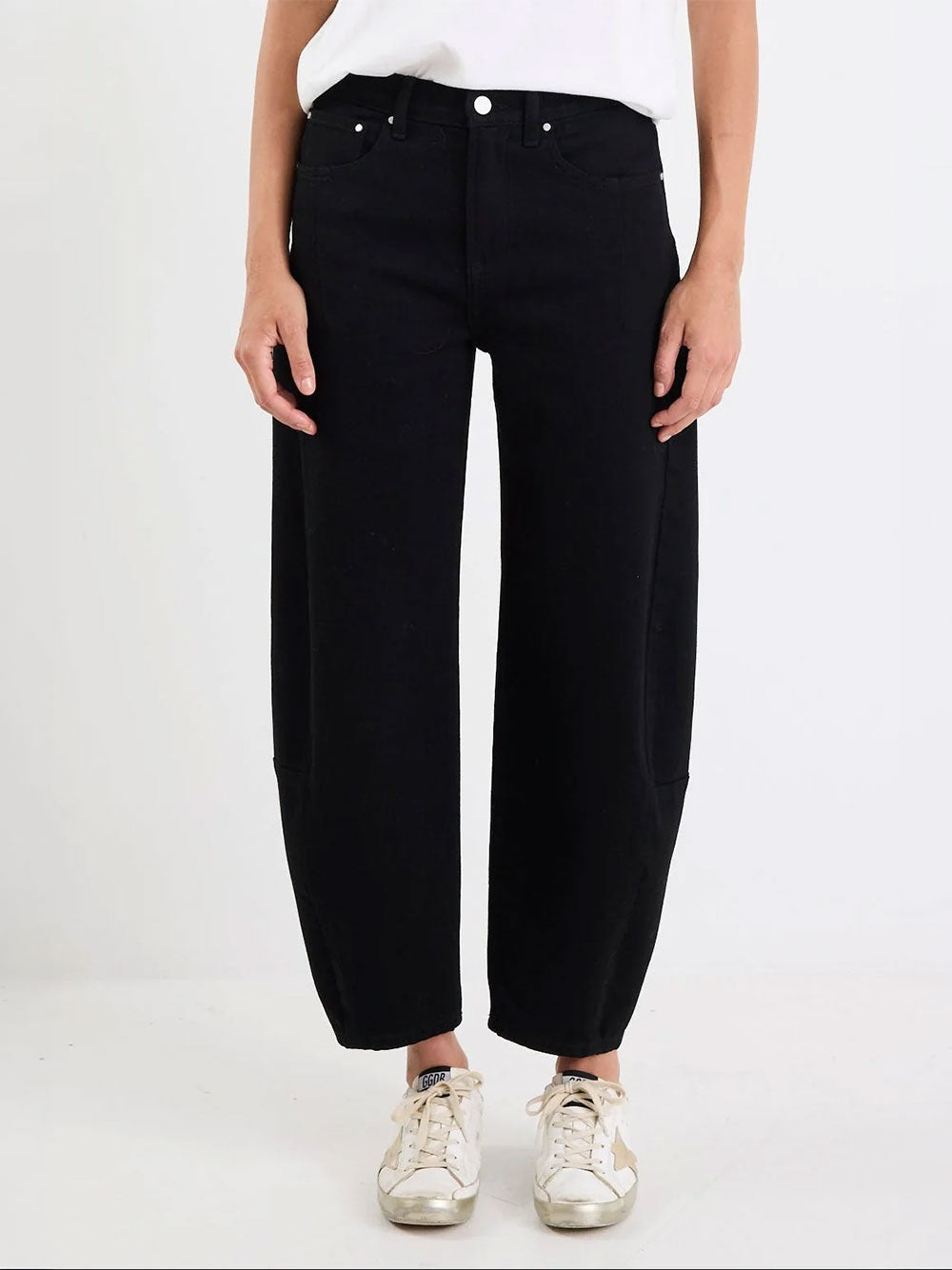 Graduate Stretch Barrel Jeans - BLACK