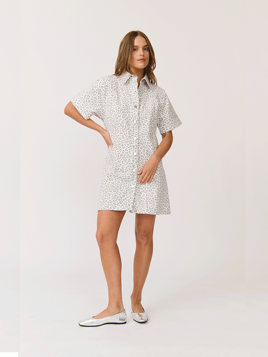 Hallie Dress - SMUDGE LEOPARD