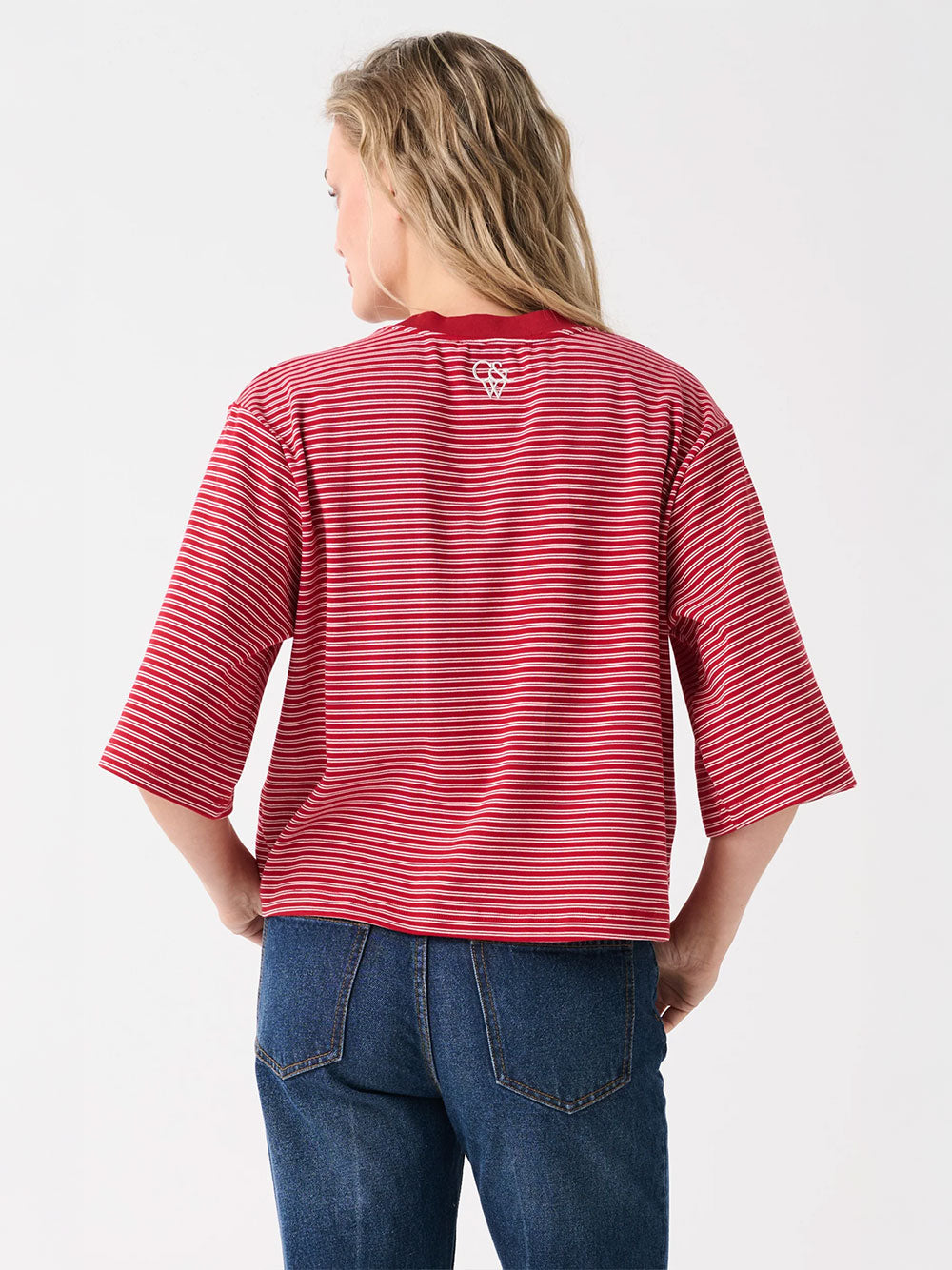 Hallie Tee - RED STRIPE