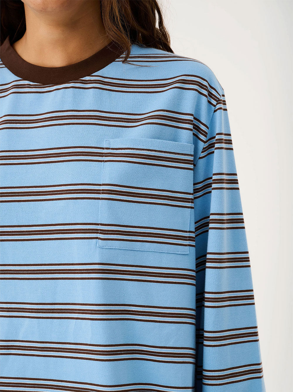 Harley Long Sleeve Top - BLUE/CHOC