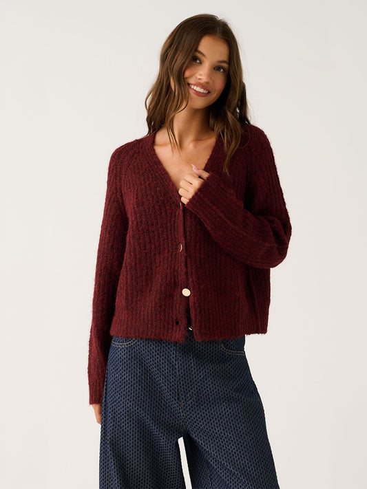 Hazel Knit Cardigan - MULBERRY