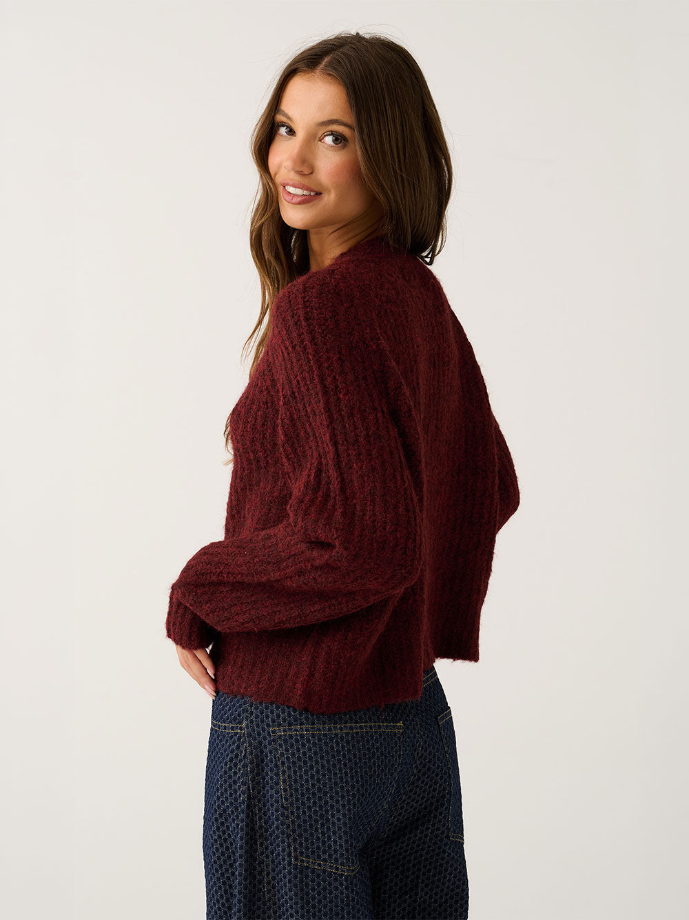 Hazel Knit Cardigan - MULBERRY