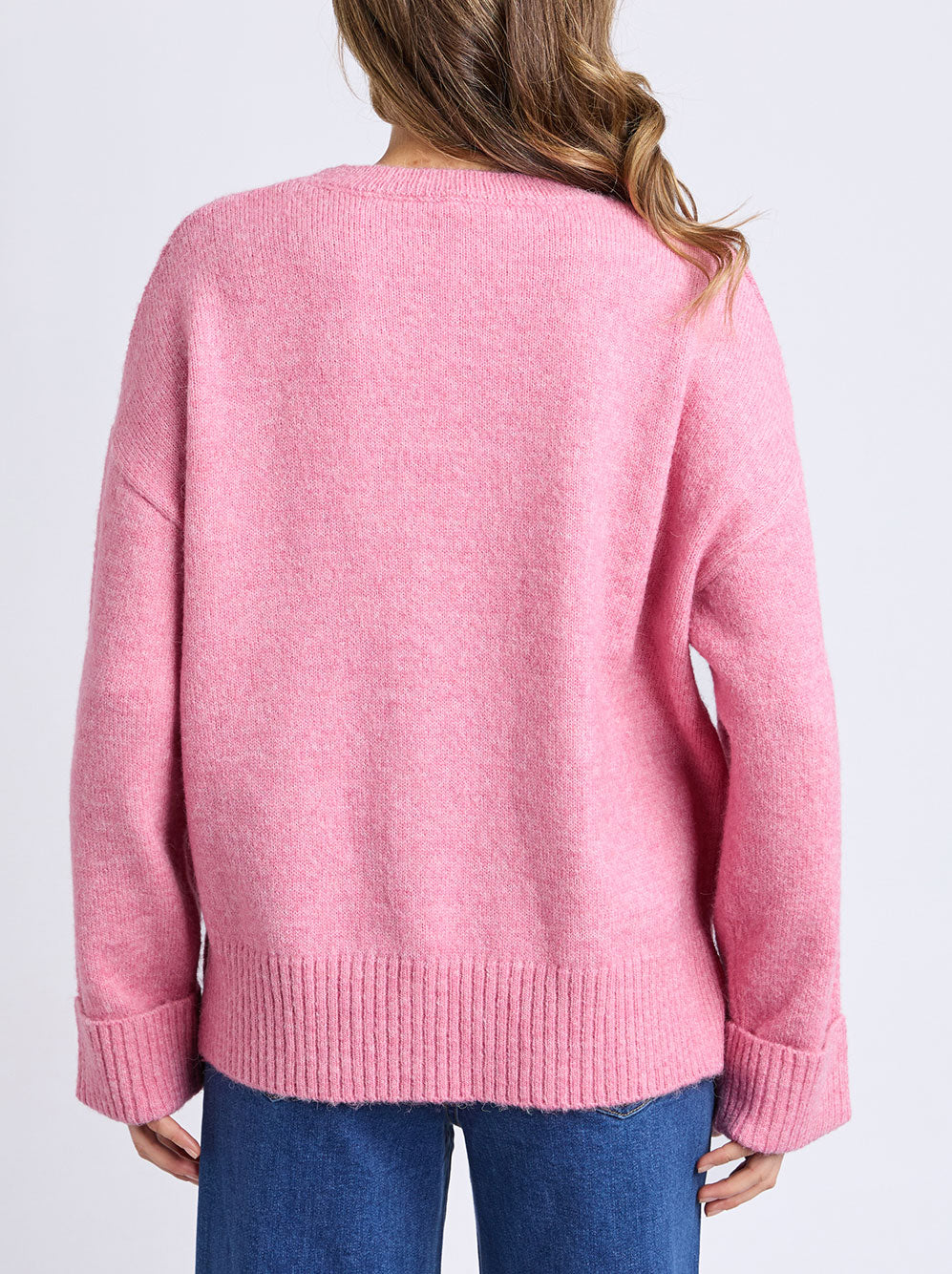 Intersia Heart Knit - PINK